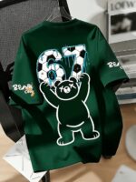 [Printing Design, No Texture] 1pc Men'S Casual T-Shirt And Shirt