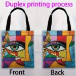1pc Picasso-Style Women's Shoulder Bag - Cubist Eye Pattern Handbag,