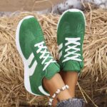 2024 Style Women'S Classic Fashion Comfortable Casual Versatile Lace-Up Lightweight Anti-Slip Preppy Fresh Athletic Shoes - Image 2