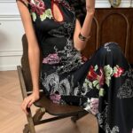 Women's Elegant Chinese Cheongsam Qipao Dress with Stand Collar & Dragon Print