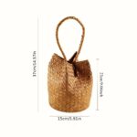 Mini Women'S Vintage Bohemian Bucket Bag | Natural Beige, - Image 4