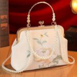 Elegant Floral Cheongsam-Inspired Crossbody Bag - Chic Shoulder Purse for Women, - Image 4