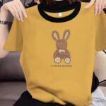Fashion Breathable Printed T-Shirt, Casual, Daily Commute, Versatile Women'S T-Shirt, Casual Round Neck Top