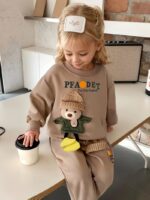 Girl's Round Neck Long Sleeved Pants Set for Spring and Autumn - Image 4