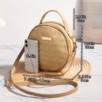 Wo 's Handbag 2025 New Pastoral Style Woven Bag Vintage Casual Straw Weaving Bag Summer Beach Vacation Handbag - Image 5