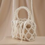 Fashion Mini Handmade Beaded Plastic Pearl handbag, Casual Style Shoulder Purse for Women - Image 5