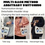 Fashion Inspirational Handbag, Adjustable Shoulder Strap, Durable Blue Handle And Strap - Image 4