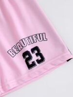 Girls' Summer Basketball Outfit Set Featuring a Sleeveless Top with The Number 23 And a Pair of Shorts - Image 4