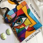 1pc Picasso-Style Women's Shoulder Bag - Cubist Eye Pattern Handbag, - Image 3