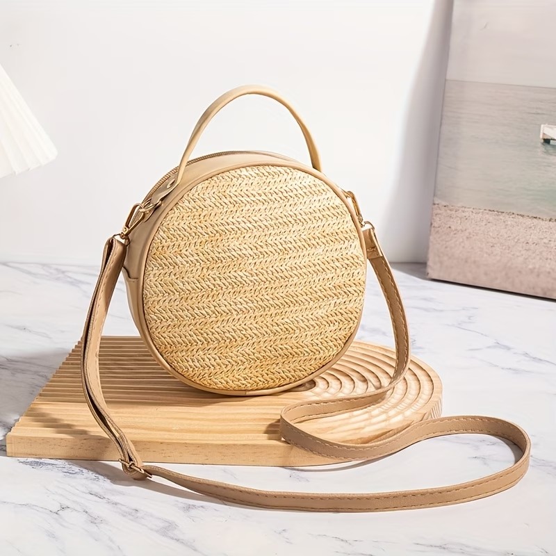 imageye___-_imgi_149_d8823e71-2b47-429b-ba43-4b2f1ab4e912 Wo 's Handbag 2025 New Pastoral Style Woven Bag Vintage Casual Straw Weaving Bag Summer Beach Vacation Handbag - Image 1