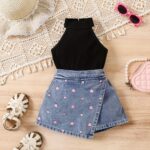 Europe and the United States cross-border girls fashion casual denim suit, Perfect for Outdoor