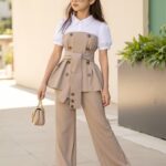 New Ss26 Fashion Lightweight School Outfit, 8- Girls' Set