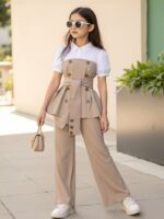 New Ss26 Fashion Lightweight School Outfit, 8- Girls' Set