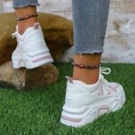 Heart-Shaped Thick Sole Mesh Daddy Shoes Women'S Thick Sole Breathable Height-Increasing Sports Casual Shoes - Image 5