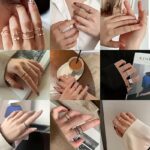 Random 55-piece Set Includes Rings, Bracelets, Necklaces, Earrings, and Artificial Imitation Pearl with Geometric Metal Designs - Image 5
