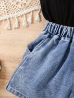 Europe and the United States cross-border girls fashion casual denim suit, Perfect for Outdoor - Image 6