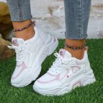 Heart-Shaped Thick Sole Mesh Daddy Shoes Women'S Thick Sole Breathable Height-Increasing Sports Casual Shoes - Image 8