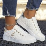 Women'S Fashion Diamond Pattern Flat-Soled Sports Shoes, Versatile Casual Sneakers, Women Shoes - Image 3