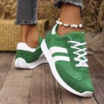 2024 Style Women'S Classic Fashion Comfortable Casual Versatile Lace-Up Lightweight Anti-Slip Preppy Fresh Athletic Shoes - Image 3