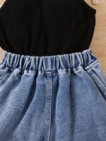 Europe and the United States cross-border girls fashion casual denim suit, Perfect for Outdoor - Image 5
