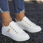 Women'S Fashion Diamond Pattern Flat-Soled Sports Shoes, Versatile Casual Sneakers, Women Shoes - Image 6