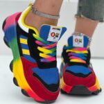 Popular Colorful Casual Sneakers, Women Shoes - Image 2