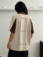 Women'S Streetwear Oversized Racing Motorcycle Print Short Sleeve, Y2K Street Style Letter Print Trendy Top - Image 5