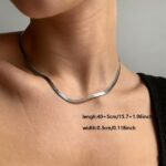 1pc/5pcs High-Quality Hypoallergenic Stainless Steel Golden Necklace, Fade-Resistant, Comfortable and Versatile, - Image 3