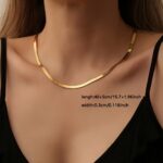 1pc/5pcs High-Quality Hypoallergenic Stainless Steel Golden Necklace, Fade-Resistant, Comfortable and Versatile, - Image 4