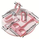 4pcs Yoga & Fitness Set for Home Workouts - Durable PP Material, Solid Color Design