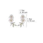 [NEW]A Pair of 2pcs, Camellia Earrings, High-Quality Jewelry, Upgraded Temperament Earrings, High-End Decorative Earrings, - Image 3