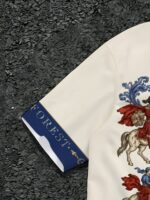 Men's Casual Short-sleeve Shirt with Year of the Horse Design, for Summer Vacations - Image 3