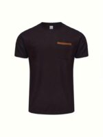 Waffle Knit Men's Solid Color Short-sleeved T-shirt - Image 4