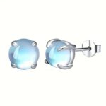 Pair of Women'S Elegant And Sexy Moonstone Earrings, Fashionable Easy Cute Style