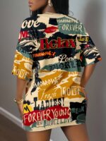 V-Neck Mini Dress/Women'S Summer Clothing/Women'S Autumn Clothing - Image 3